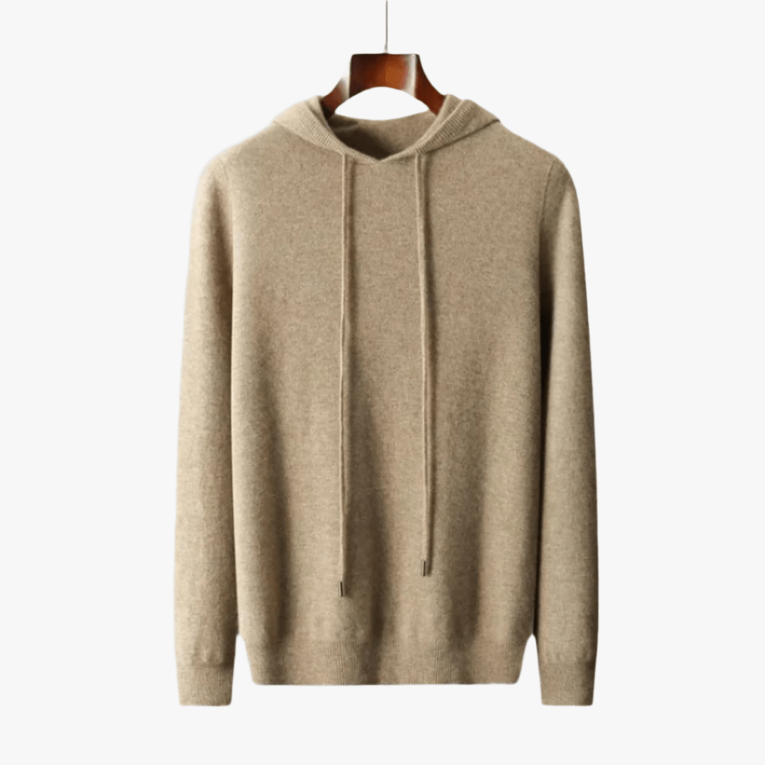 100% CASHMERE HOODED SWEATER - Mayfair ModaKamelS