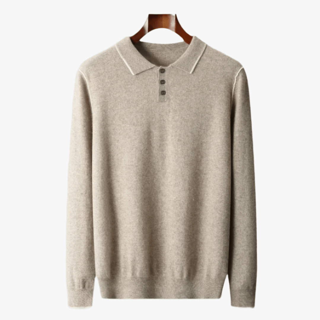 100% CASHMERE POLO - Mayfair ModaBeigeS