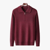 100% CASHMERE QUATER ZIP SWEATER - Mayfair ModaBordeauxXL