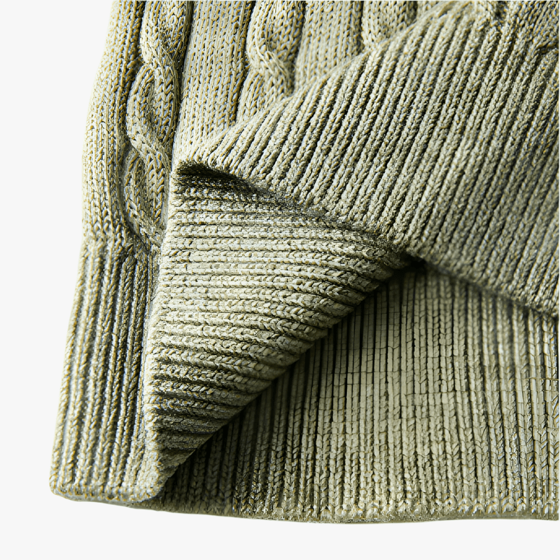 100% PREMIUM WOOL ZIP UP - Mayfair ModaBraunXS