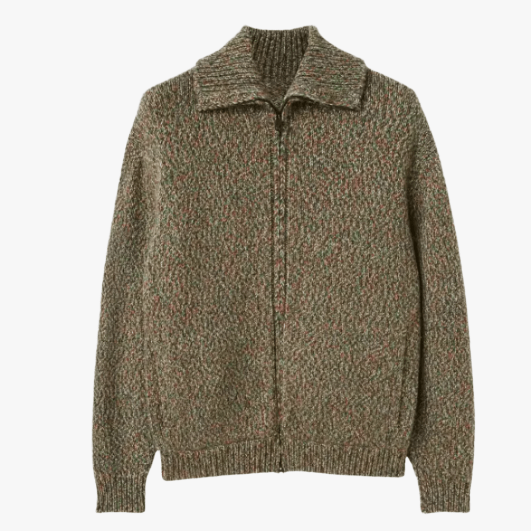 ALPACA WOOL ZIPPER BOMBER - Mayfair ModaBraunS