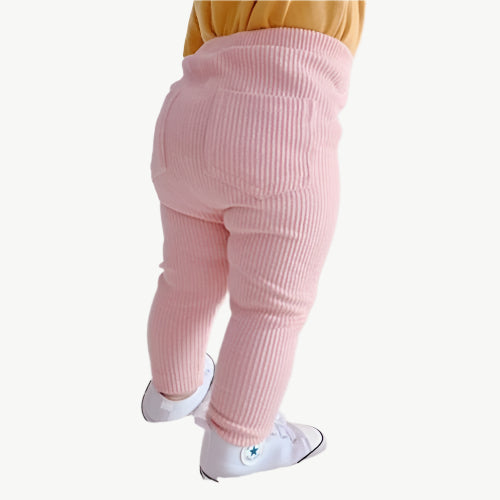 Bio - Baumwolle Doppelpocket Leggings für Kinder – Atmungsaktiv & Hypoallergen - Mayfair ModaSchwarz12M