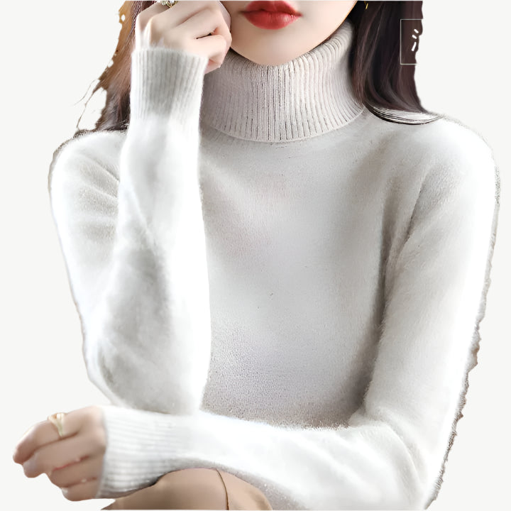 Caly - Japanisch gestrickt Sweater - Mayfair ModaHellbraunS