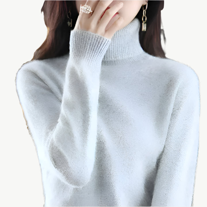 Caly - Japanisch gestrickt Sweater - Mayfair ModaHellgrauS