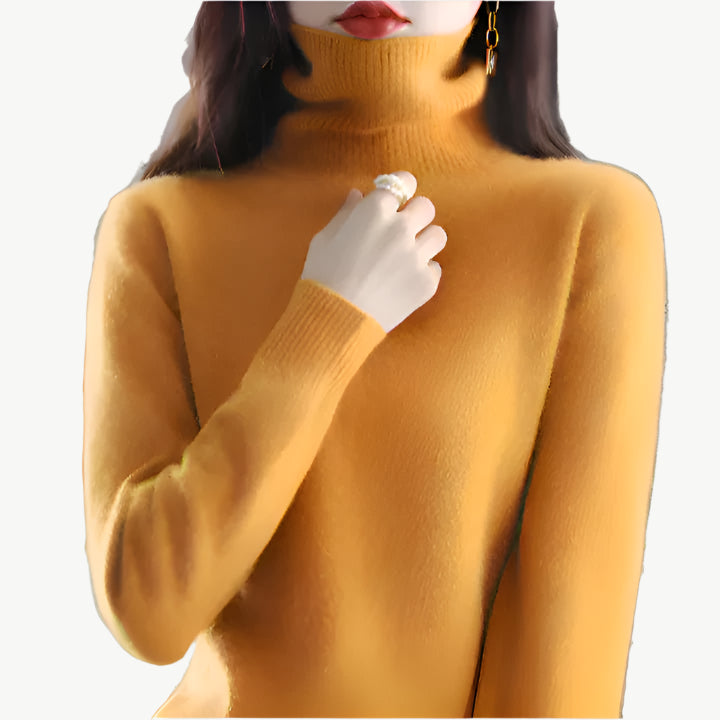 Caly - Japanisch gestrickt Sweater - Mayfair ModaIngwergelbS