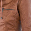 Elenza - Lederjacke mit Kapuze - Mayfair ModaKhakiS