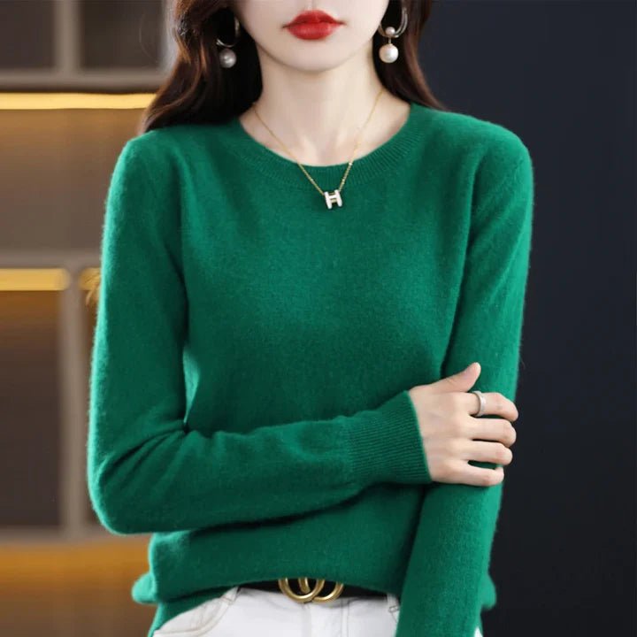 Elle - Schicker, stylischer Sweater - Mayfair ModaGrünS