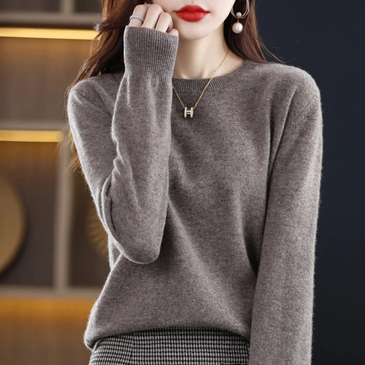 Elle - Schicker, stylischer Sweater - Mayfair ModaTiefes KamelS
