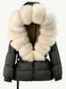 Femmora – Kapuzen - Pufferjacke - Mayfair ModaSchwarz Olive | LeinenS (EU36)