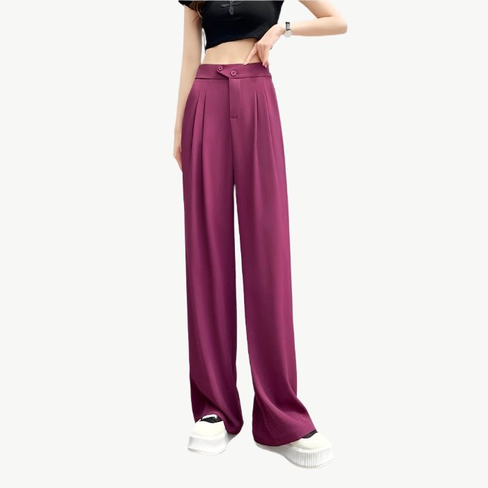 Freisa - High - Waist - Weitbein - Hose - Mayfair ModaMagenta HazeS
