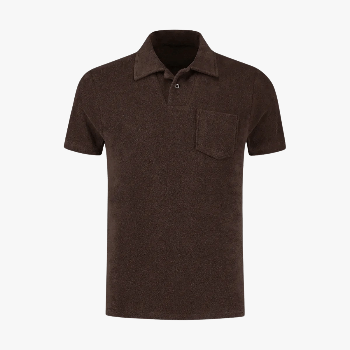 Frottee Herren Poloshirt - Mayfair ModaBraunS