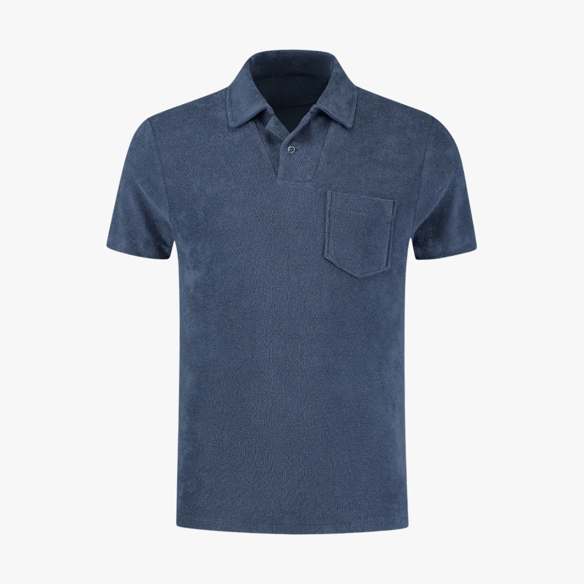 Frottee Herren Poloshirt - Mayfair ModaDunkelblauS