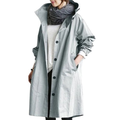 Ivella - Trenchcoat - Mayfair ModaGedecktes Blau - GrauS