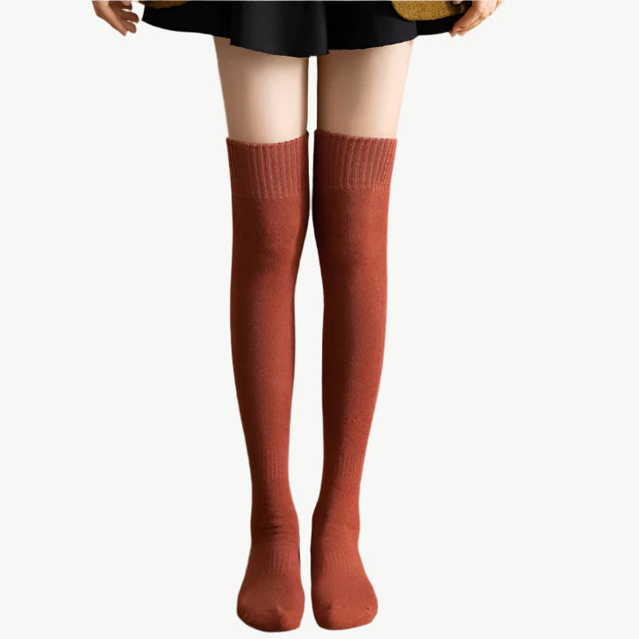 Lenora - Gemütliche Overknee - Socken - Mayfair ModaRot36