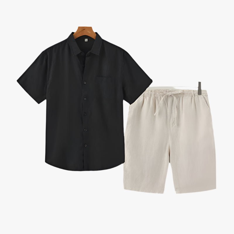 LINEN COMBO (SHORTS) - Mayfair ModaBeigeBeige