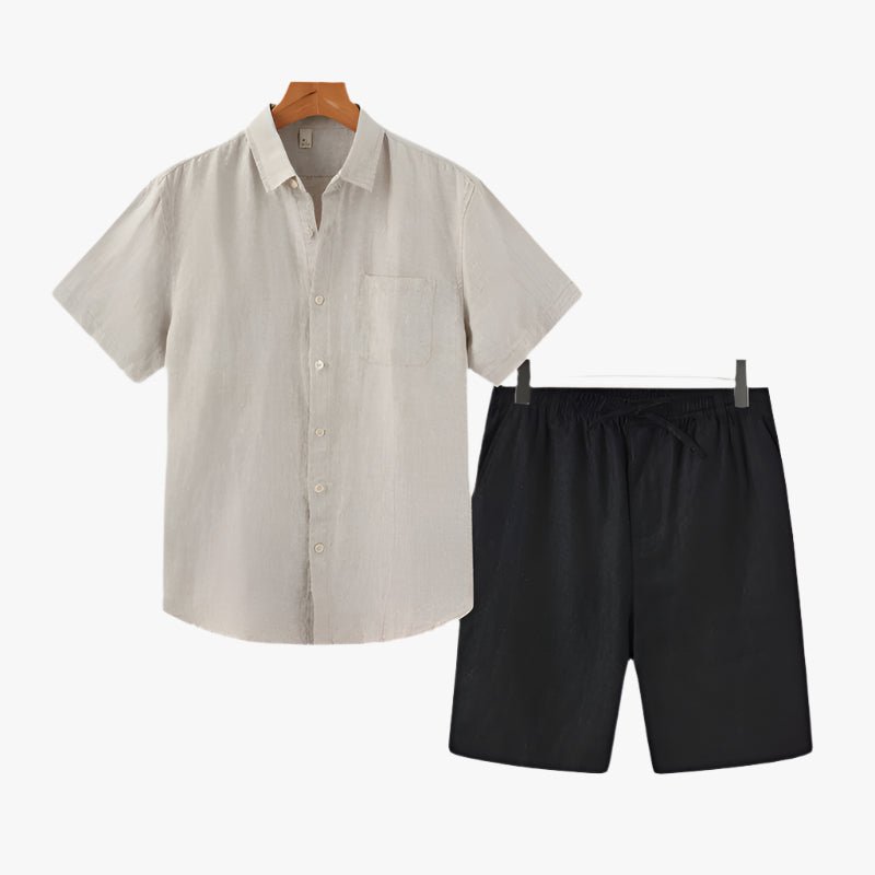 LINEN COMBO (SHORTS) - Mayfair ModaBeigeBeige