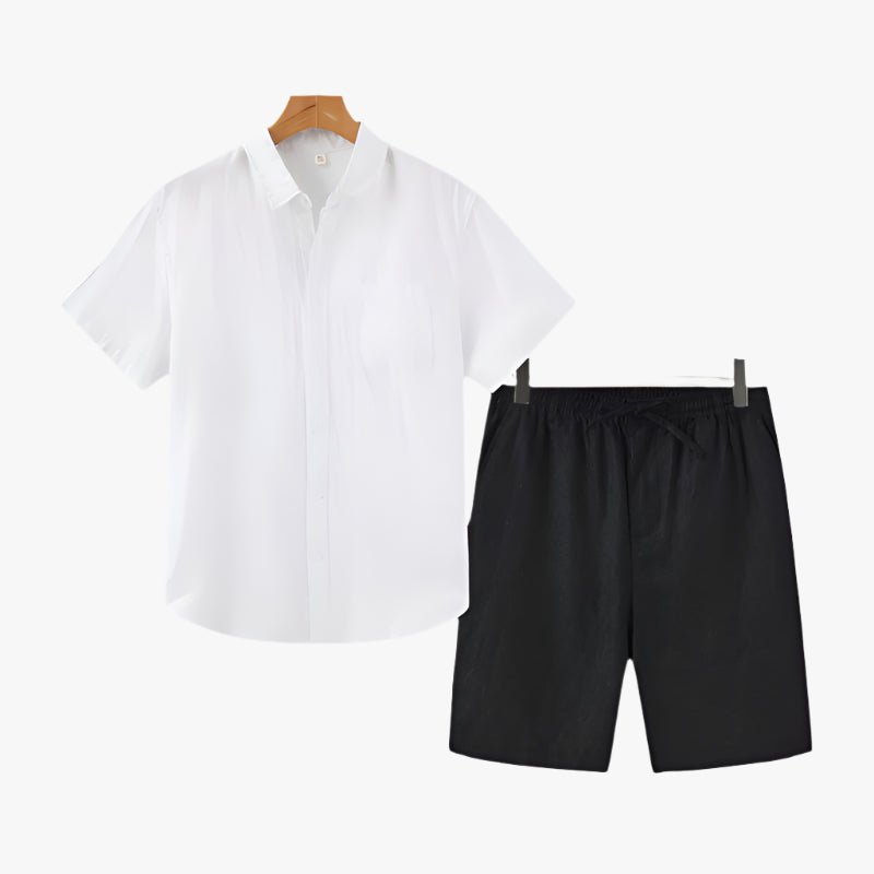 LINEN COMBO (SHORTS) - Mayfair ModaWeißSchwarz