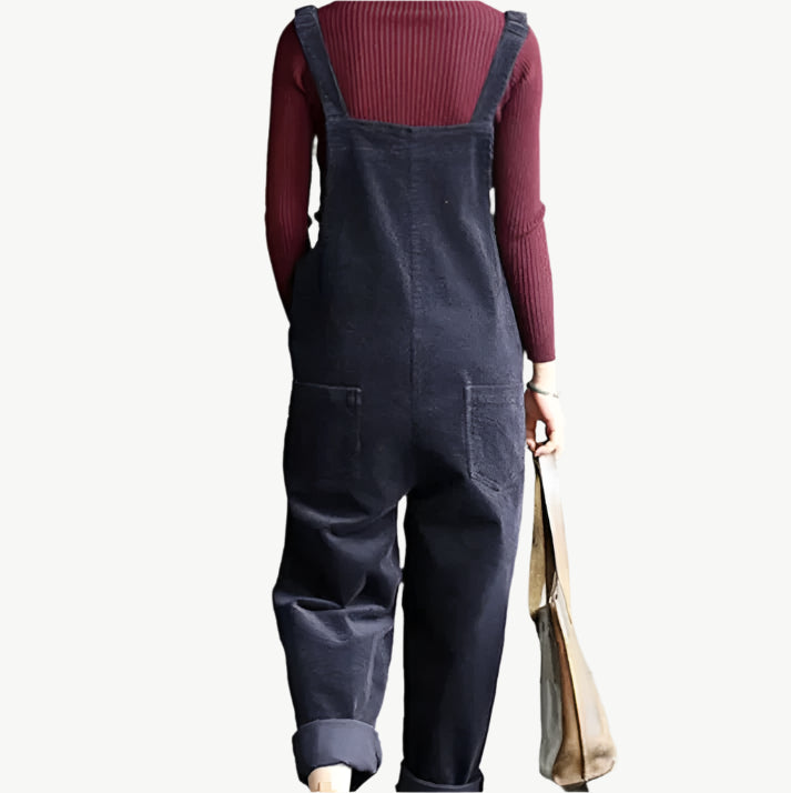 Magda - Stilvoller Overall mit weitem Bein - Mayfair ModaDunkelblauS