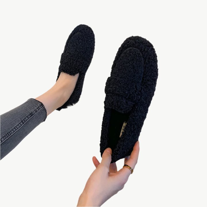 Melody - Kuschelige Plüsch - Pantoffeln - Mayfair ModaSchwarz35