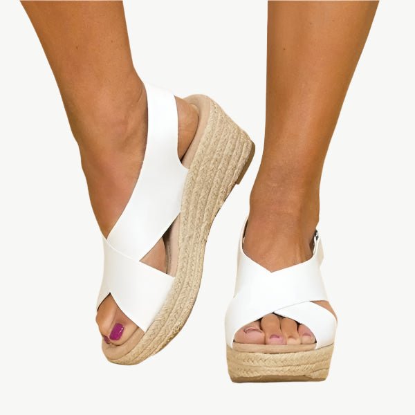 Olivia - Stützende, modische Sandalen - Mayfair ModaWeiß35