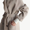 Selara - Lange Wollmantel - Mayfair ModaBeigeS