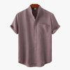SOLID COLOR COTTON BUTTON UP - Mayfair ModaSchwarzM
