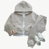 Umweltfreundliches Hoodie Jogger Set für Kinder aus Bio - Baumwolle, atmungsaktiv & hypoallergen - Mayfair ModaGelb6M - 12M