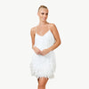 Xiella - Pailletten - Federkleid - Mayfair ModaWeißS
